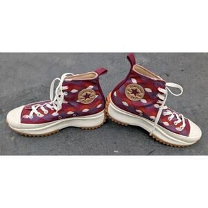 Converse Run Star Hike Hi Dark Beetroot Platform Shoes Sneakers Sz M 7.5 Wmns 9